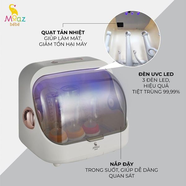 Máy Úp Bình Sữa, Tiệt Trùng Sấy Khô Tia UVC MOAZ BÉBÉ MB – 044