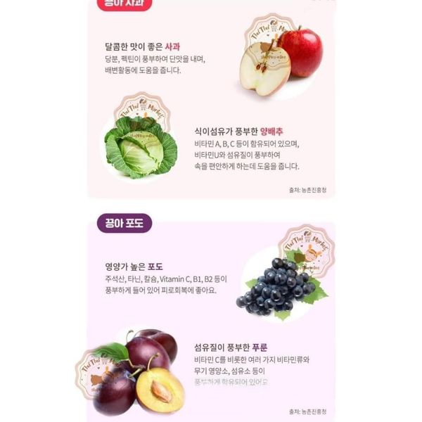 Thạch Trái Cây Ivenet Hàn Quốc, Thạch Rau Củ Quả Khoai Lang, Mận, Cải Xanh 12M+