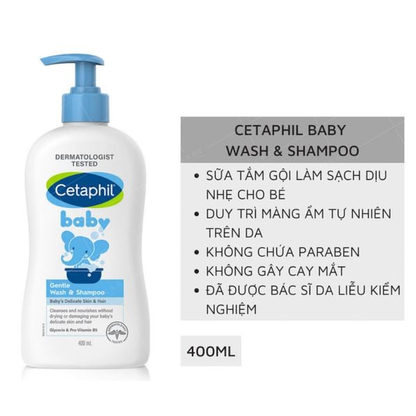 Sữa Tắm Gội Toàn Thân Cho Bé Cetaphil 230ML, 400ML
