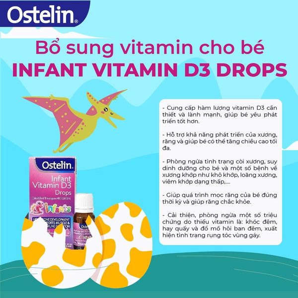 Vitamin D3 Drops Ostelin 2,4ML Của Úc  Dạng Nhỏ Giọt, D3 Cho Bé