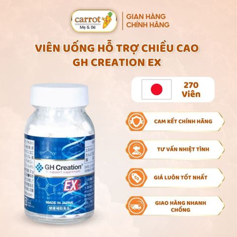 Viên Uống Hỗ Trợ Chiều Cao GH Creation EX 270 Viên Nhật Bản