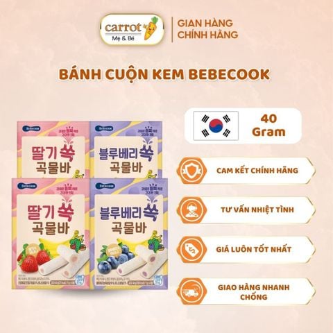 Bánh Cuộn Kem Bebecook Hàn Quốc Hộp 40G