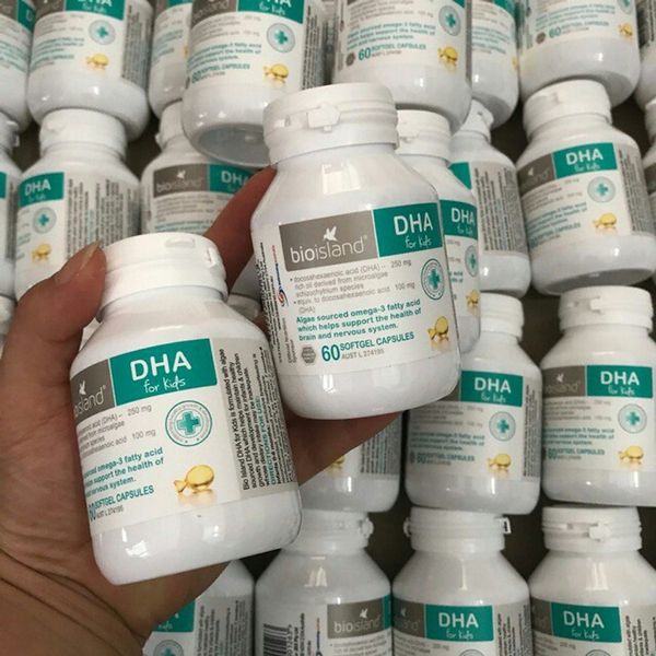 Vitamin DHA Bio Island Cho Bé Hộp 60V Úc, Giúp Bé Phát Triển Trí Não, Tăng Chiều Cao