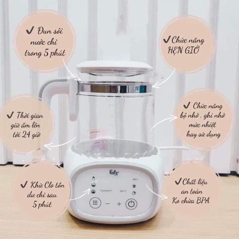 Máy Đun Nước Và Hâm Nước Pha Sữa Điện Tử QUICK 9 Fatzbaby