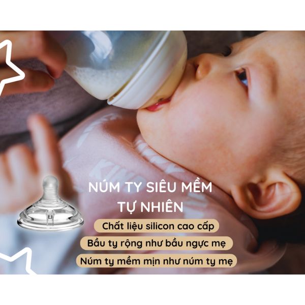 Núm Ti Tommee Tippee Natural Start Silicon Siêu Mềm Đủ Size Cho Bé