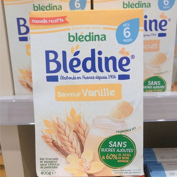 Bột Ngũ Cốc Lắc Sữa BLEDINA Pháp Hộp 400G Cho Bé Từ 6M+, Bột Ăn Dặm BLEDINA