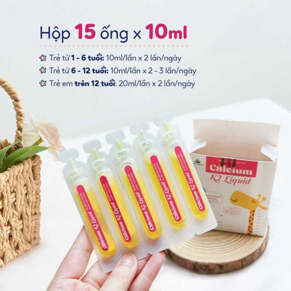 Calcium K2 Liquid, Bổ sung Canxi cho bé phát triển chiều cao - Mẹ Và Bé Carrot