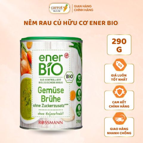 Hạt Nêm Rau Củ Hữu Cơ Ener Bio 290G Đức Cho Bé Từ 6 Tháng Tuổi