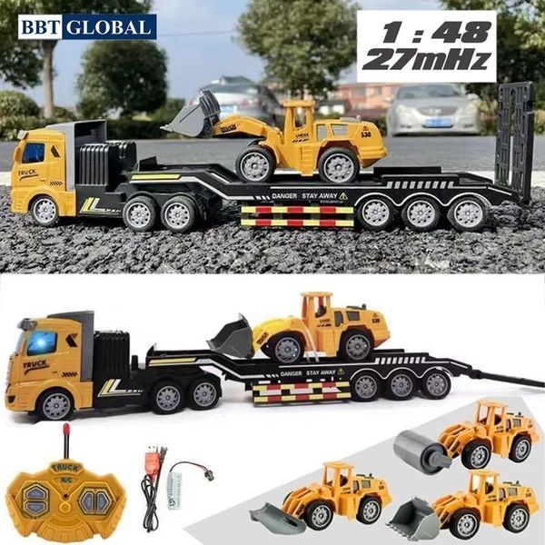 Đồ Chơi Xe Điều Khiển Chở Xe Lu QH300-6D Cho Bé Từ 6 Tuổi