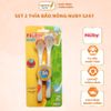 Bộ Thìa Cán Dài Báo Nhiệt Nuby 5247 Cho Bé Tử 4M+, Set 2 Thìa Báo Nhiệt
