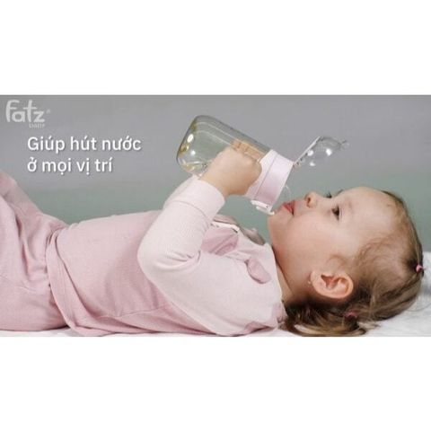 Bình Nước Fatzbaby FB0298BT-X PPSU Bật Hút Hai Tay Cầm 250ML Cho Bé 6M