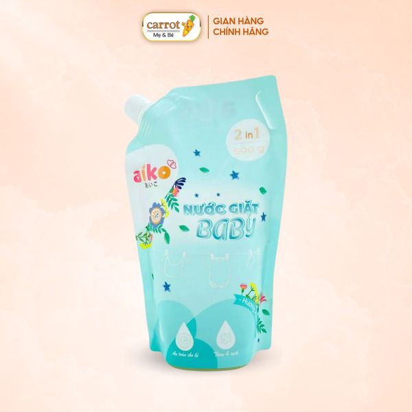 Nước Giặt Xả Quần Áo Trẻ Em Aiko 2 in 1, An Toàn Cho Da Nhạy Cảm - Siêu Thị Mẹ Và Bé Carrot