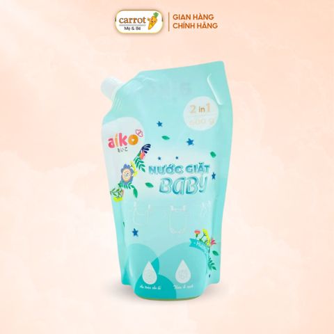 Nước Giặt Xả Quần Áo Trẻ Em Aiko 2 in 1, An Toàn Cho Da Nhạy Cảm - Siêu Thị Mẹ Và Bé Carrot