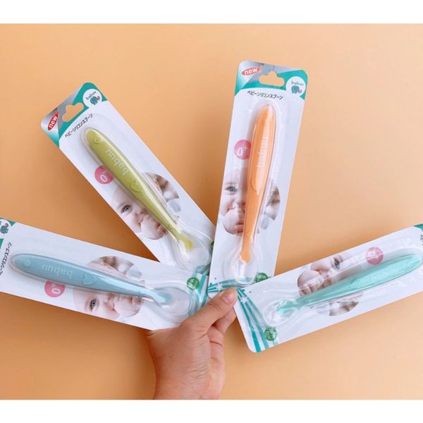 Thìa Ăn Dặm Silicon Babuu, Muỗng Ăn Dặm Silicon Nhật Bản