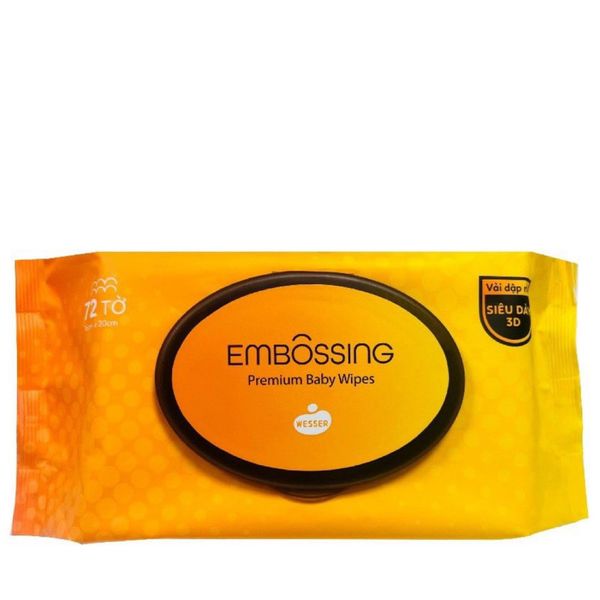 Khăn Ướt Wesser 72 Tờ, Có Nắp Đậy Vệ Sinh, Dễ Rút Từng Tờ