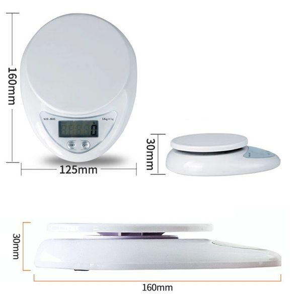 Cân Tiểu Ly, Cân Điện Tử Electronic Kitchen Scale 1 - 5KG Dùng Cho Nhà Bếp, Quán Ăn