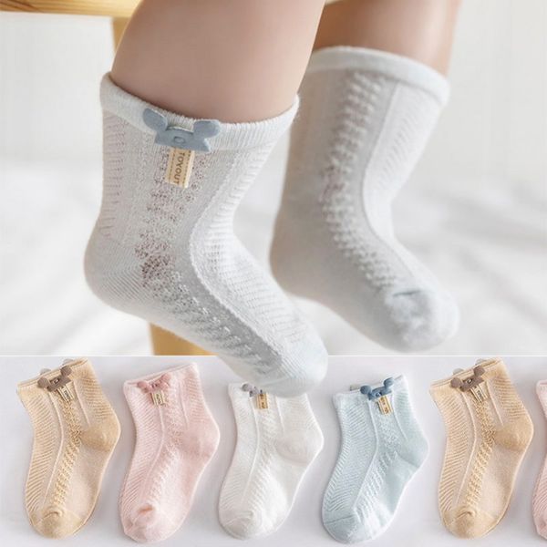 Set 4 Đôi Tất Cho Bé Mickey Baby Socks Thoáng Khí, Tất Lưới Cho Bé 12-24M