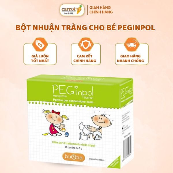 PEGinpol Bột Nhuận Tràng Hộp 20 Gói Hỗ Trợ Giảm Táo Bón Cho Bé - Siêu Thị Mẹ Và Bé Carrot