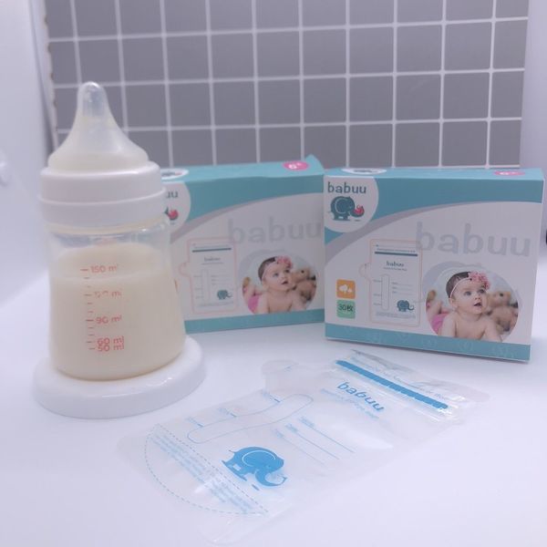 Túi Trữ Sữa Babuu Nhật Bản 100ML, Túi Ziper Trữ Sữa Chống Đổ Sữa