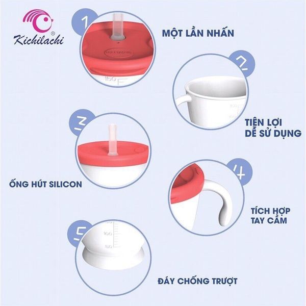 Cốc, Ly Tập Uống Nước Kichi 6M+ Cho Bé