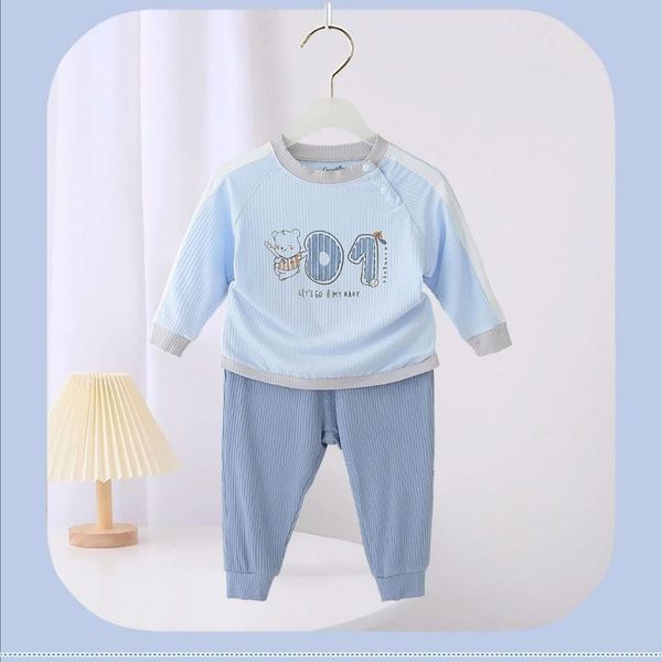 Bộ Dài Tay GoodMama Chất Liệu Micro Modal GBD4-26 Cho Bé Trai, Bé Gái 24-36M