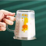 Cốc Thuỷ Tinh Chia Vạch Ml Có Nắp Chống Đổ