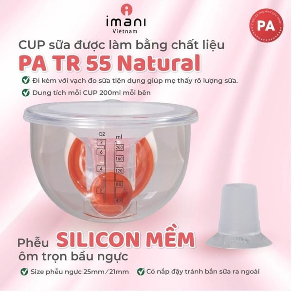 Máy Hút Sữa Không Dây Đôi Imani Ibox 2In1, 9 Chế Độ Hút Sữa Và 5 Chế Độ Massage