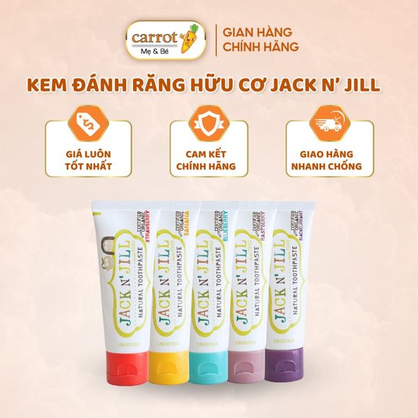 Kem Đánh Răng Hữu Cơ Jack N’ Jill - 50g - Của Úc Cho Bé Từ 6M