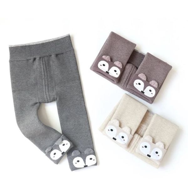 Quần Tất Len Dora Lót Nỉ Dày Dặn, Quần Leggings Không Bàn Mùa Đông Cho Bé