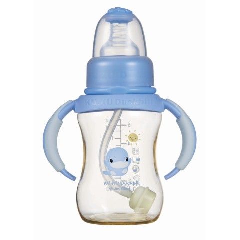 Bình Sữa Có Tay Cầm Nhựa PES KUKU 150ML