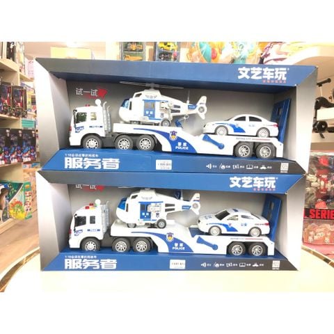 Xe Chở Xe Đà Police W578ABC, Đồ Chơi Xe Cảnh Sát Cho Bé