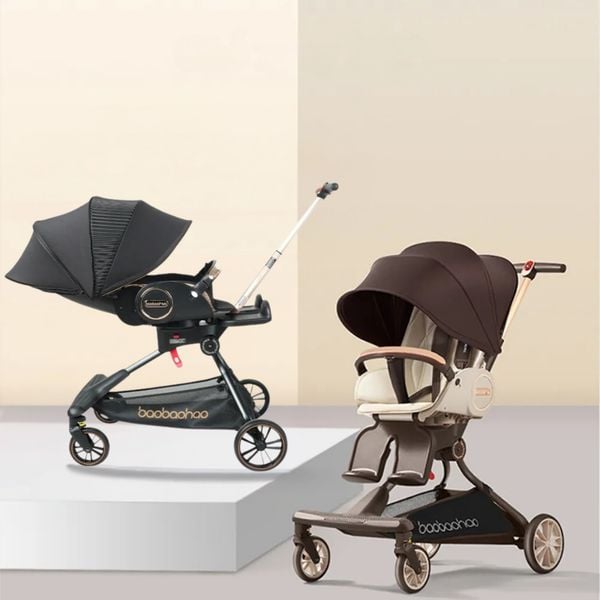 Xe Đẩy Gấp Gọn BAOBAOHAO V9 Đẩy 2 Chiều 3 Tư Thế, Xoay 360 Độ - Hàng Chính Hãng