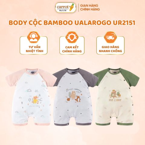 Bộ Body Cài Lệch Cộc Tay UALA ROGO UR2151, Body Đùi Vải Sợi Tre Bamboo Mát