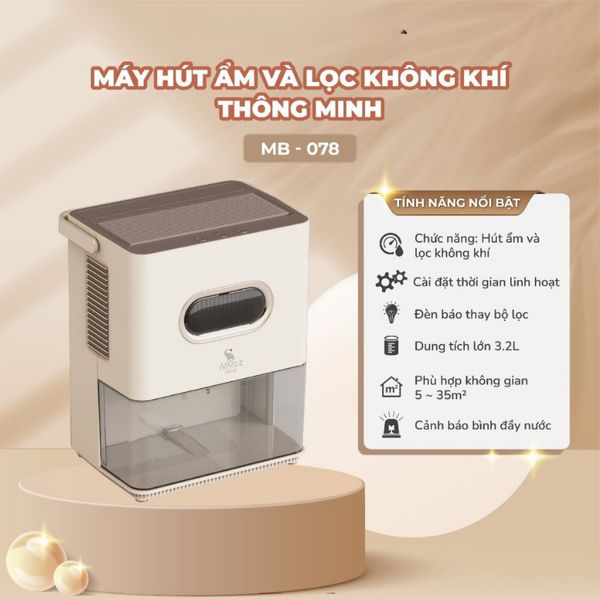 Máy Hút Ẩm Và Lọc Không Khí Thông Minh Moaz BéBé MB – 078