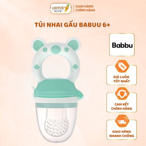 Túi Nhai Gấu Babuu 6+ Ăn Dặm Chống Hóc Cho Bé