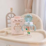 Bình Nước Cầm Tay BAR-ROT Màu Xanh BR004, Bình Nước Chống Sặc Nắp Bật Cho Bé 240ML