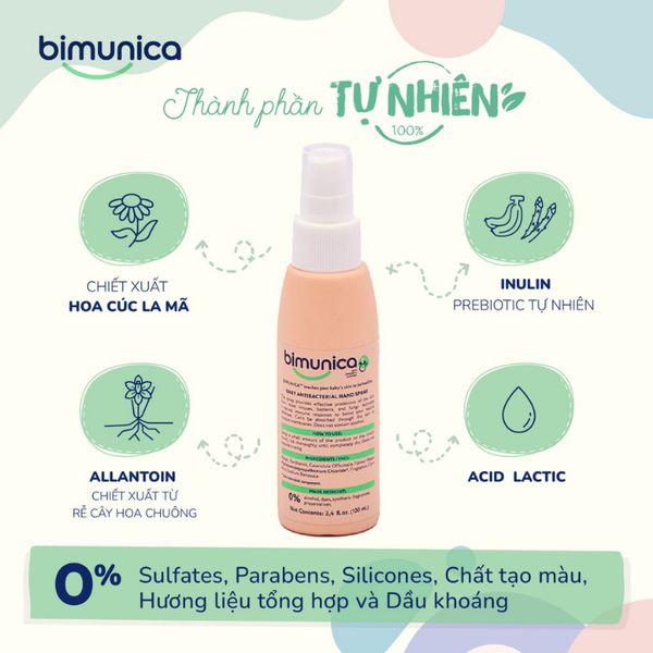 Dung Dịch Vệ Sinh Vùng Kín & Mông Bimunica Cho Bé Trai 110ML, Từ Sơ Sinh 0 Tháng Tuổi