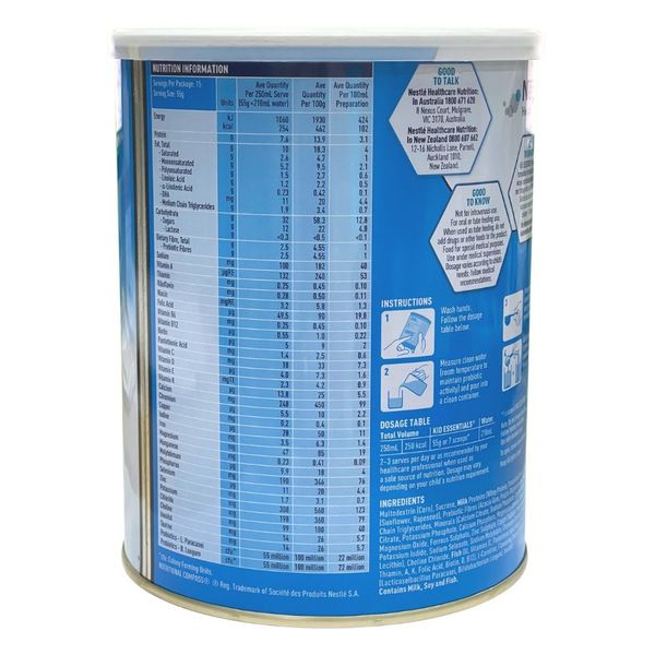 Sữa Kid Essentials Úc 800g Cho Trẻ 1 - 10 Tuổi