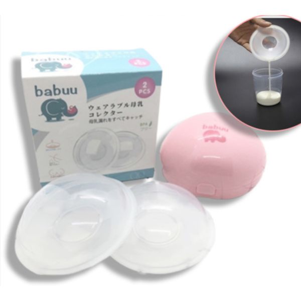 Hộp 2 Dụng Cụ Hứng Sữa Babuu Nhật Bản Tiện lợi Cho Mẹ