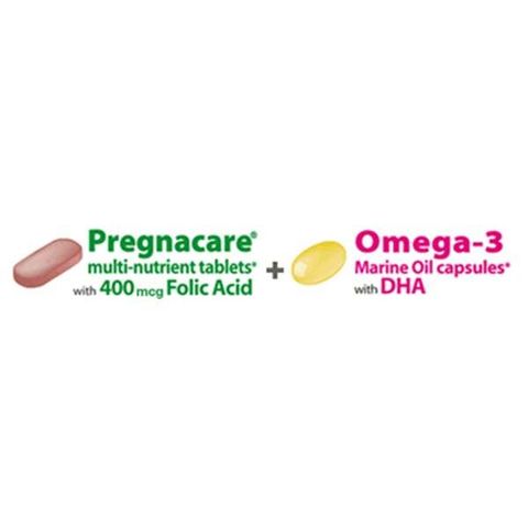 Vitamin bà bầu Pregnacare Plus Omega-3 hộp 56 viên của Anh - Siêu Thị Mẹ Và Bé Carrot