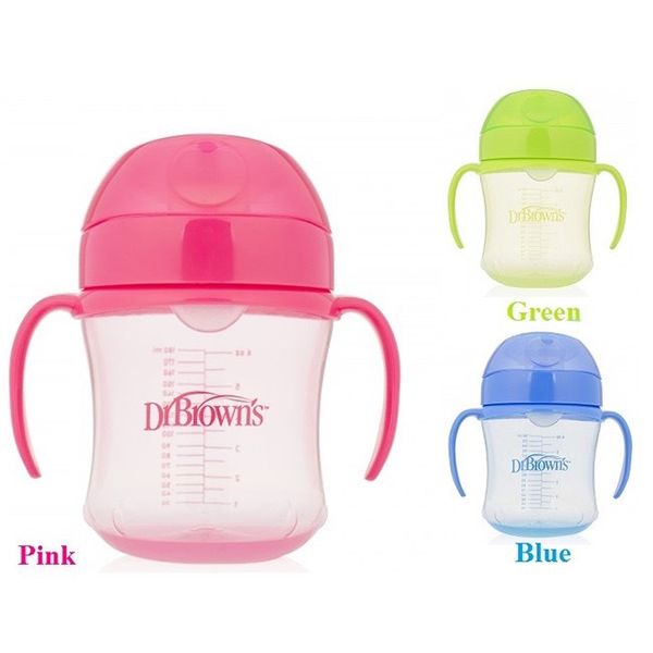 Ca Tập Uống Dr.Brown's Đầu Mềm - 180ml, Nhiều Màu Cho Bé