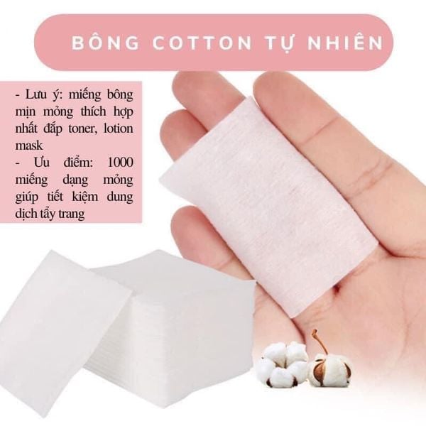 Bông Tẩy Trang Miniso Nhật 1000 Miếng