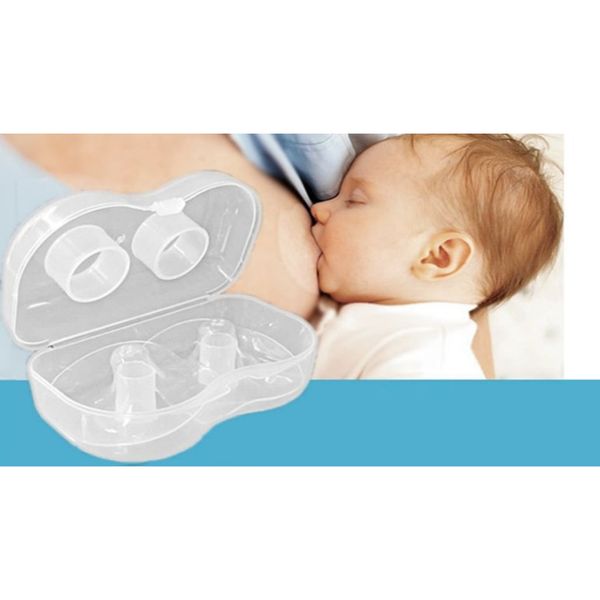 Dụng Cụ Trợ Ti ChiBé Hỗ Trợ Bé Bú Cho Mẹ, Set 2 Núm Silicon Kèm Hộp Đựng