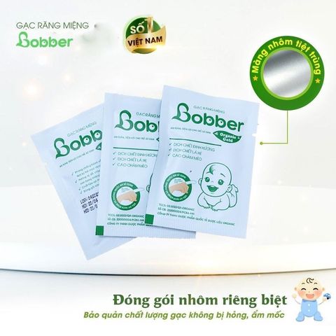 Gạc Răng Miệng Bobber - Làm Sạch Và Bảo Vệ Răng Miệng Cho Bé - Hộp 30 Gói