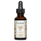 Vitamin D3 Baby 100IU Livewise Thuần Chay Cho Bé Dạng Giọt 24ML
