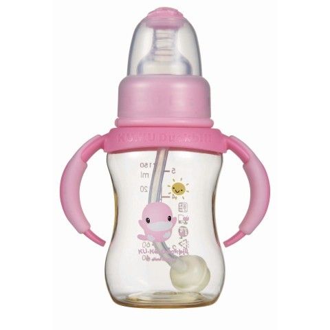 Bình Sữa Có Tay Cầm Nhựa PES KUKU 150ML