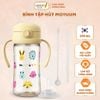 Bình Tập Uống Nước Cho Bé Moyuum, Có Van Chống Sặc, Bình Tập Hút Có Tay Cầm, Ống Hút Silicon