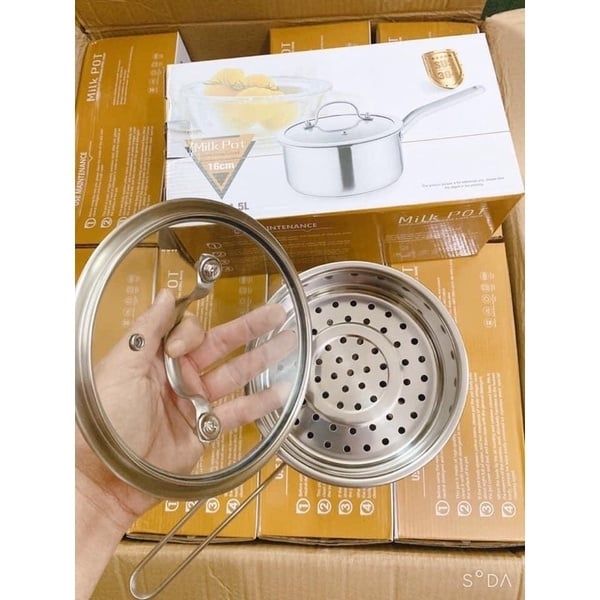 Nồi Kèm Xửng Hấp Milk Pot 16Cm Sub304