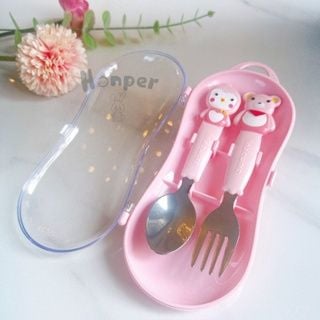 Bộ Thìa Dĩa Ăn Dặm Honper HP220 Cho Bé