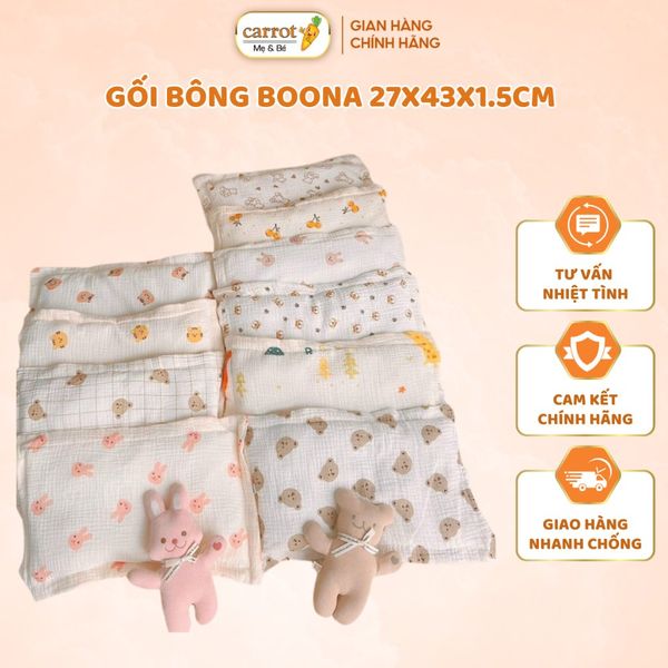 Gối Xô Sơ Sinh Boona 27x43x1.5cm